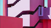 A quick-cut video montage showcasing striking modern architectural angles, vibrant color-blocked walls, and close-ups of sleek geometric designs.