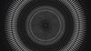 A deep, circular tunnel animation created by alternating white and black segmented lines that pulse inward toward a dark central vortex.