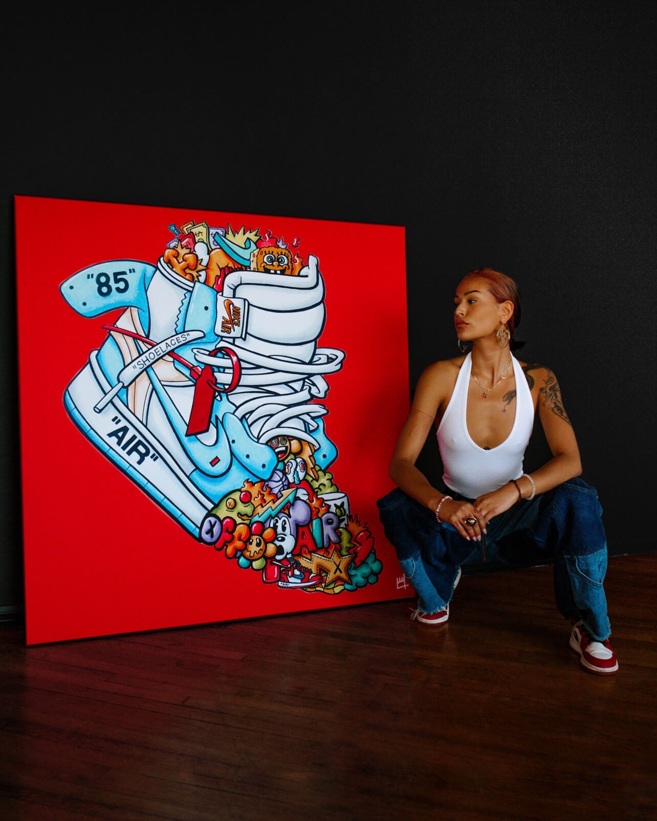 【D・新品 No 191】 ポップアートパネル NIKE エア ジョーダン Nike Air Jordan 1 Wall Art | BIG Wall Décor