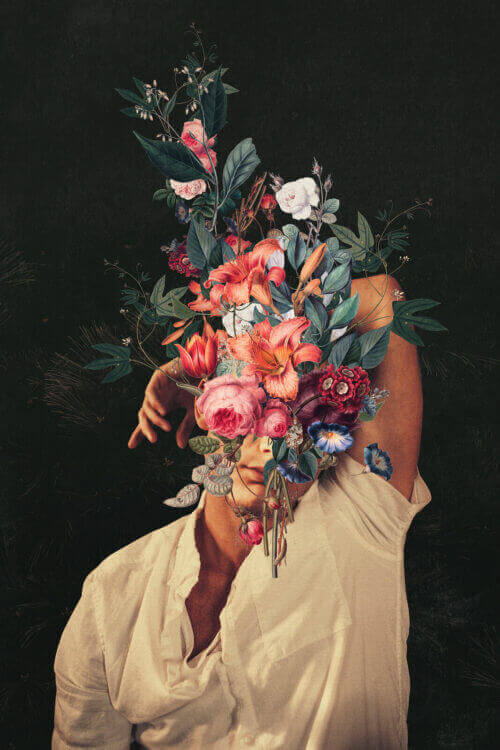 Rose Flower Head Wall Art BIG Wall Décor