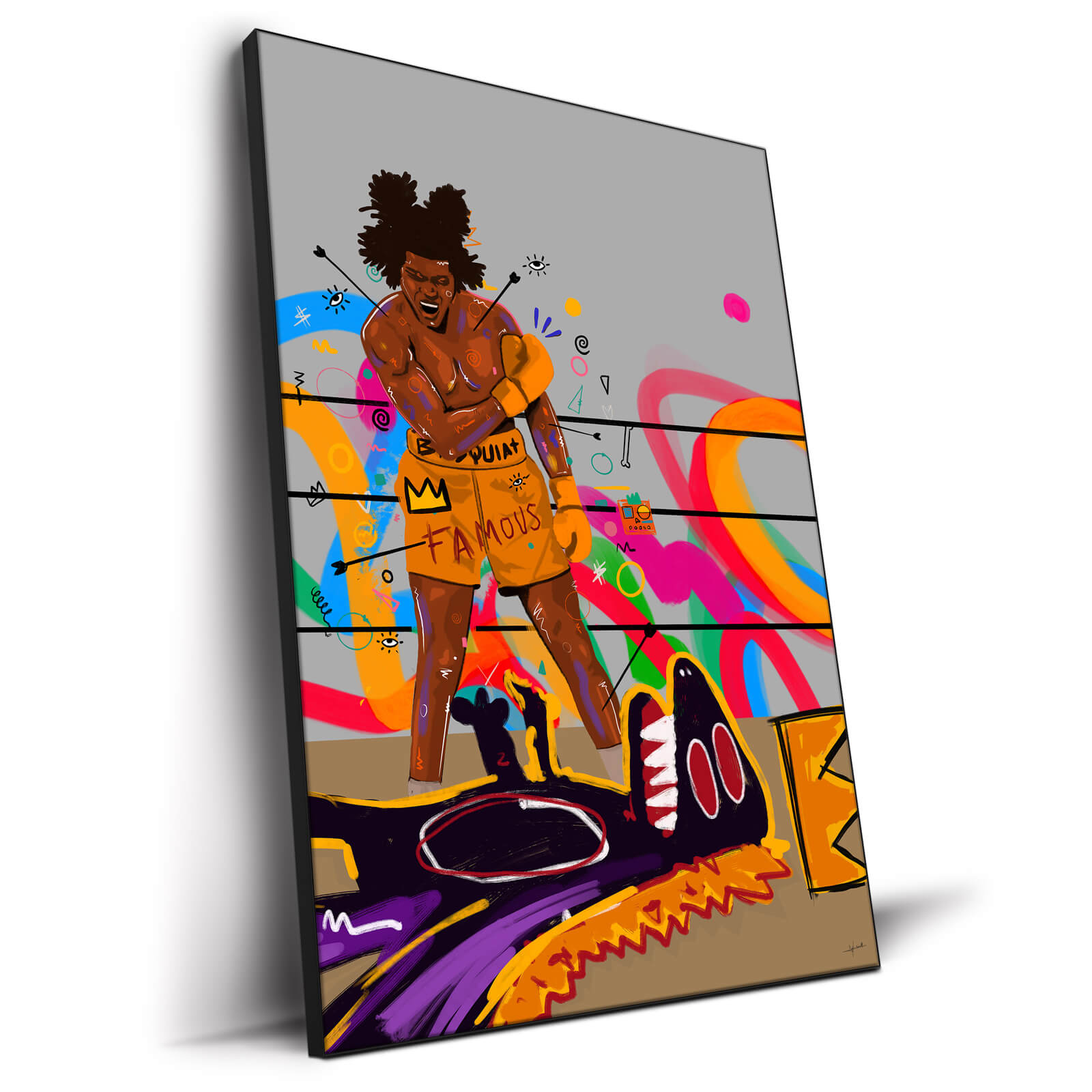 backup Premedicatie melk wit Basquiat Fight Pop Art - BIG Wall Décor