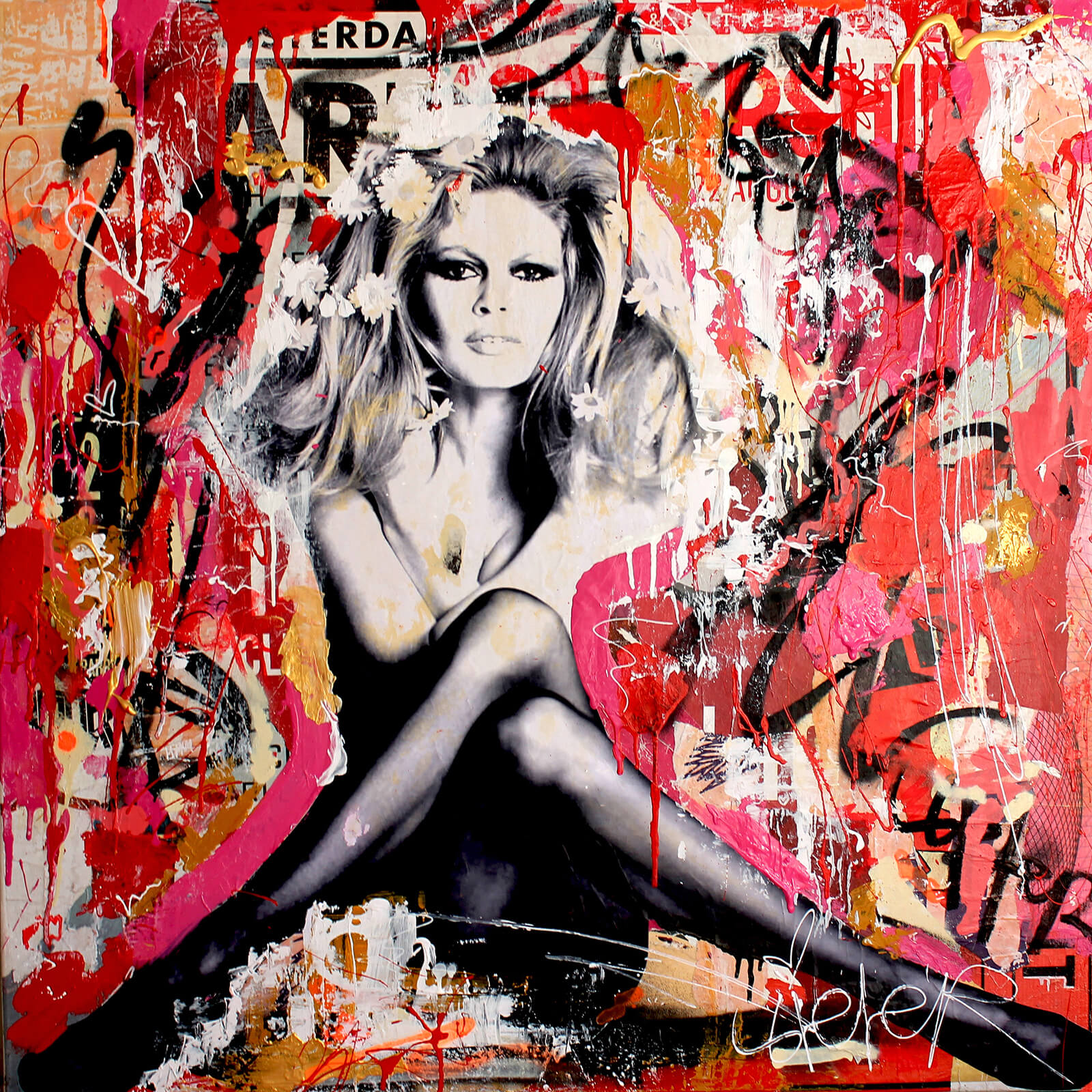 Motiv Brigitte Bardot XXL110x144,7 cm Arcylglas 5 mm PopArt/Poster/StreetArt