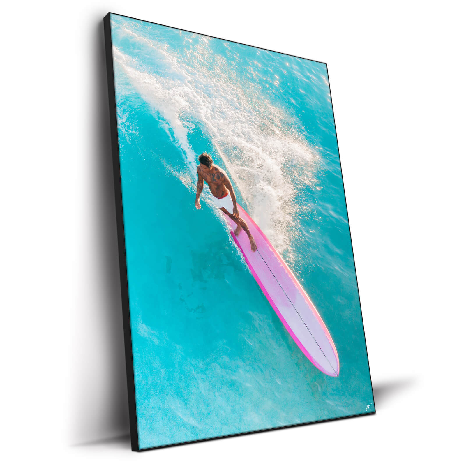 Hang Ten Surf Sign California Classic Big Wave Surfer Surfing Surfboard  Wall Art