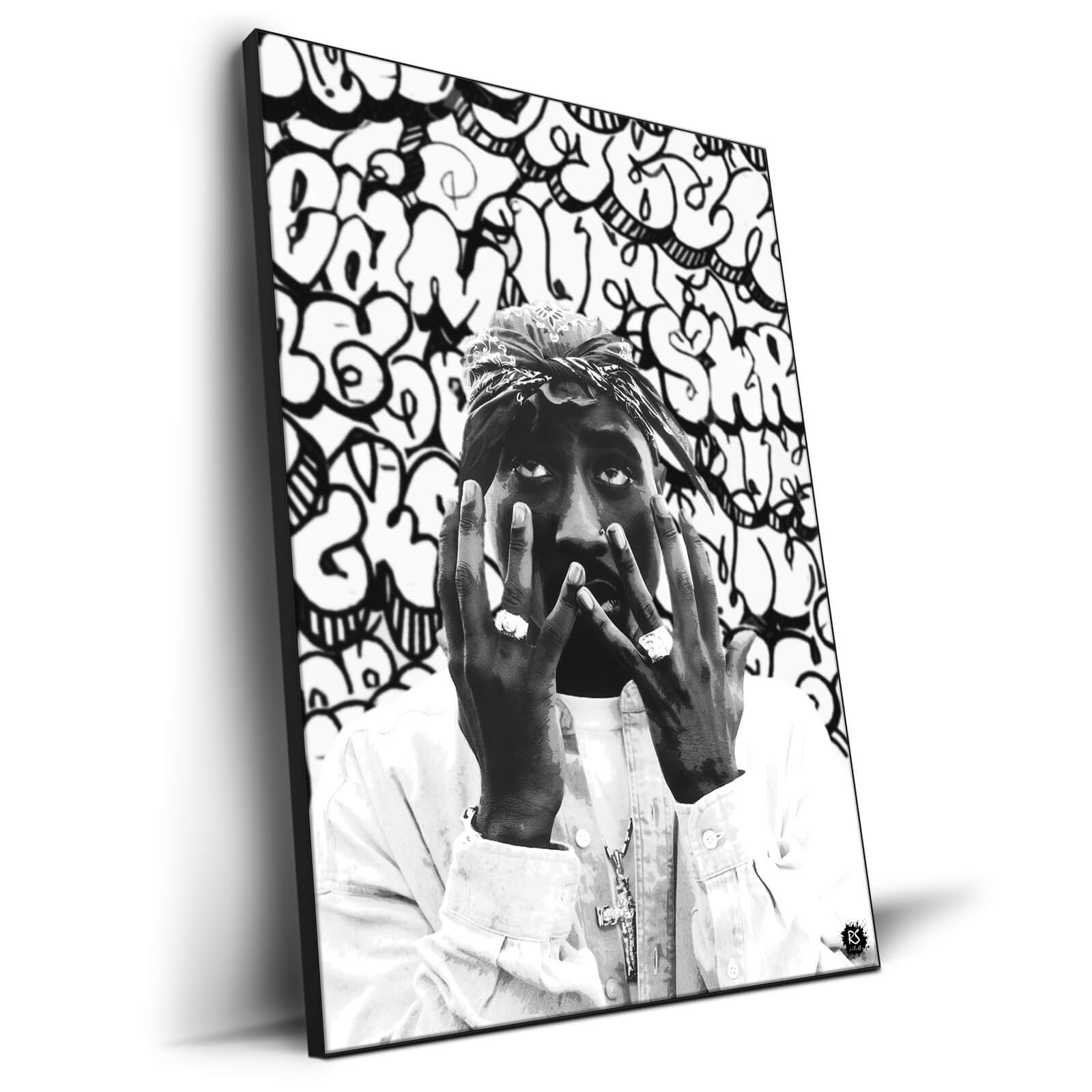 Shakur Makaveli Clock 2Pac Art Rapper Gift Tupac Record Clock Wall Decor 