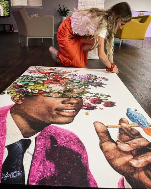 Igor Colorful Floral Head Wall Art by BambashkART BIG Wall Décor