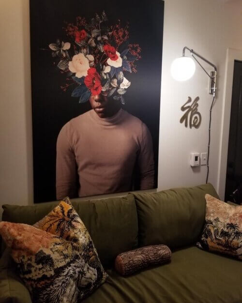 Rose Floral Head Wall Art BIG Wall Décor