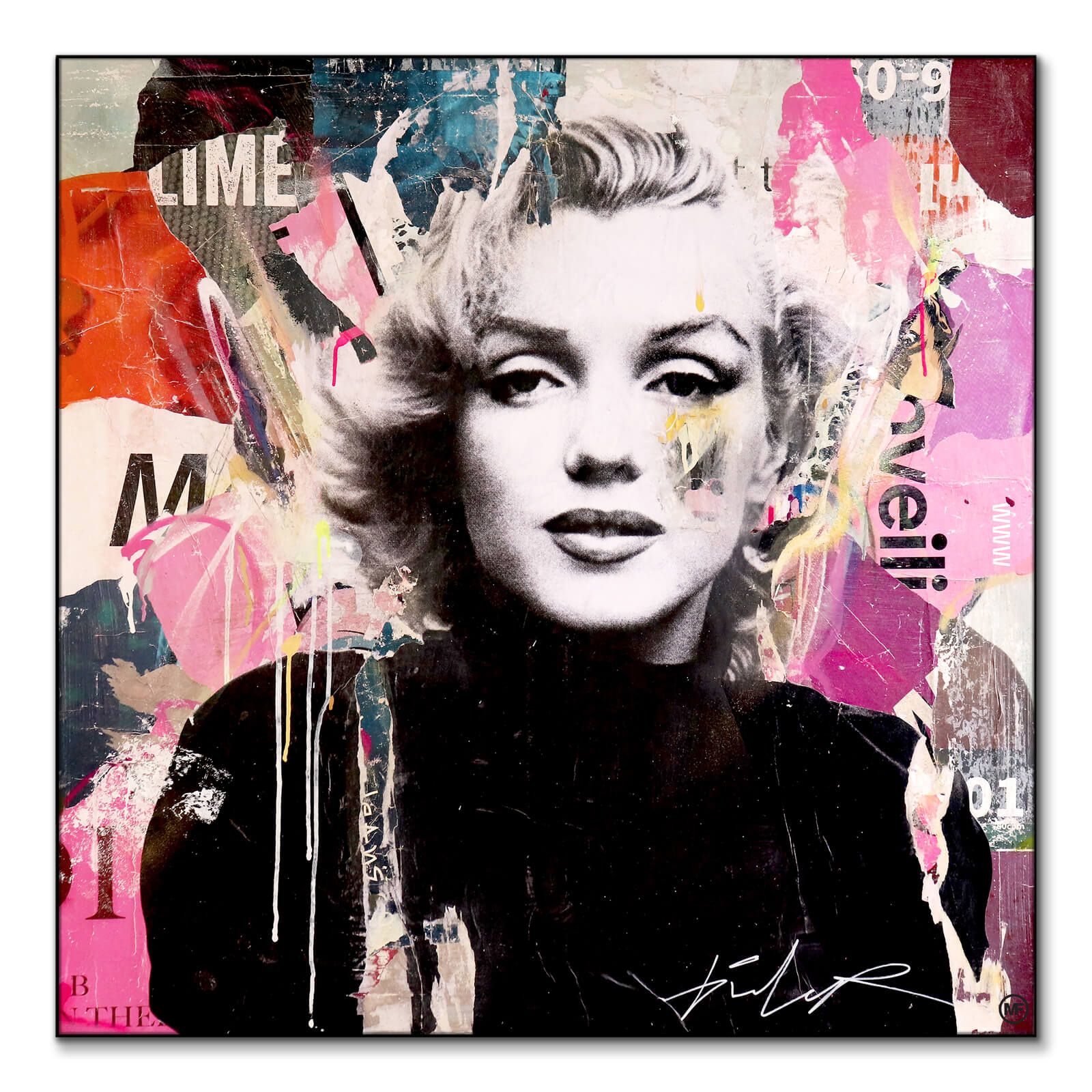MARILYN MONROE MAKE UP PICTURE PRINT  ON FRAMED CANVAS  WALL ART Home Decoration 