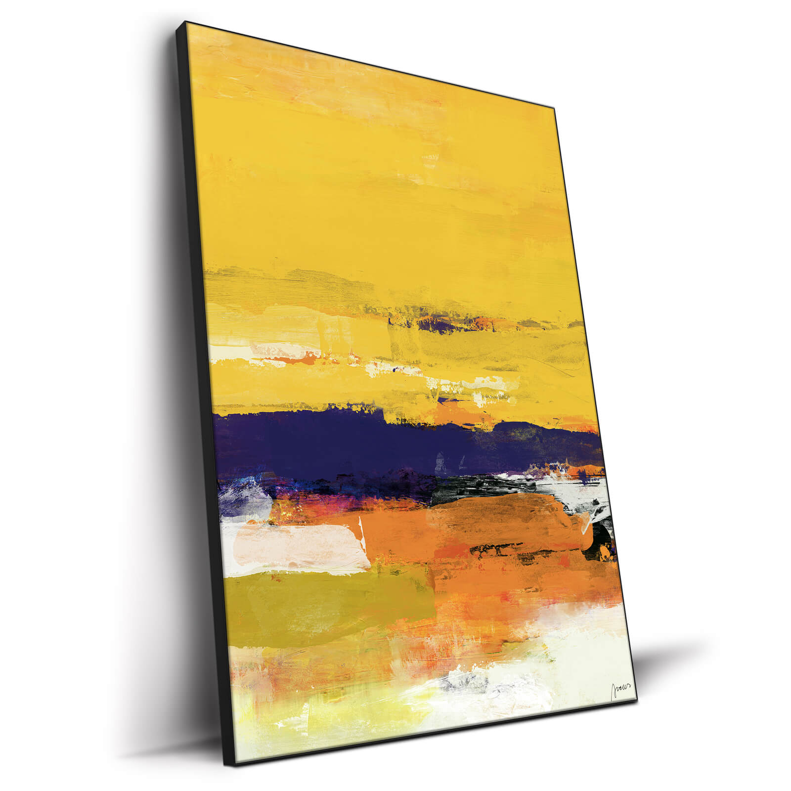 Abstract yellow landscape big wall d cor