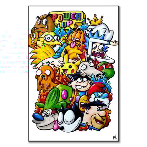 Cartoon Collage Wall Art BIG Wall Décor