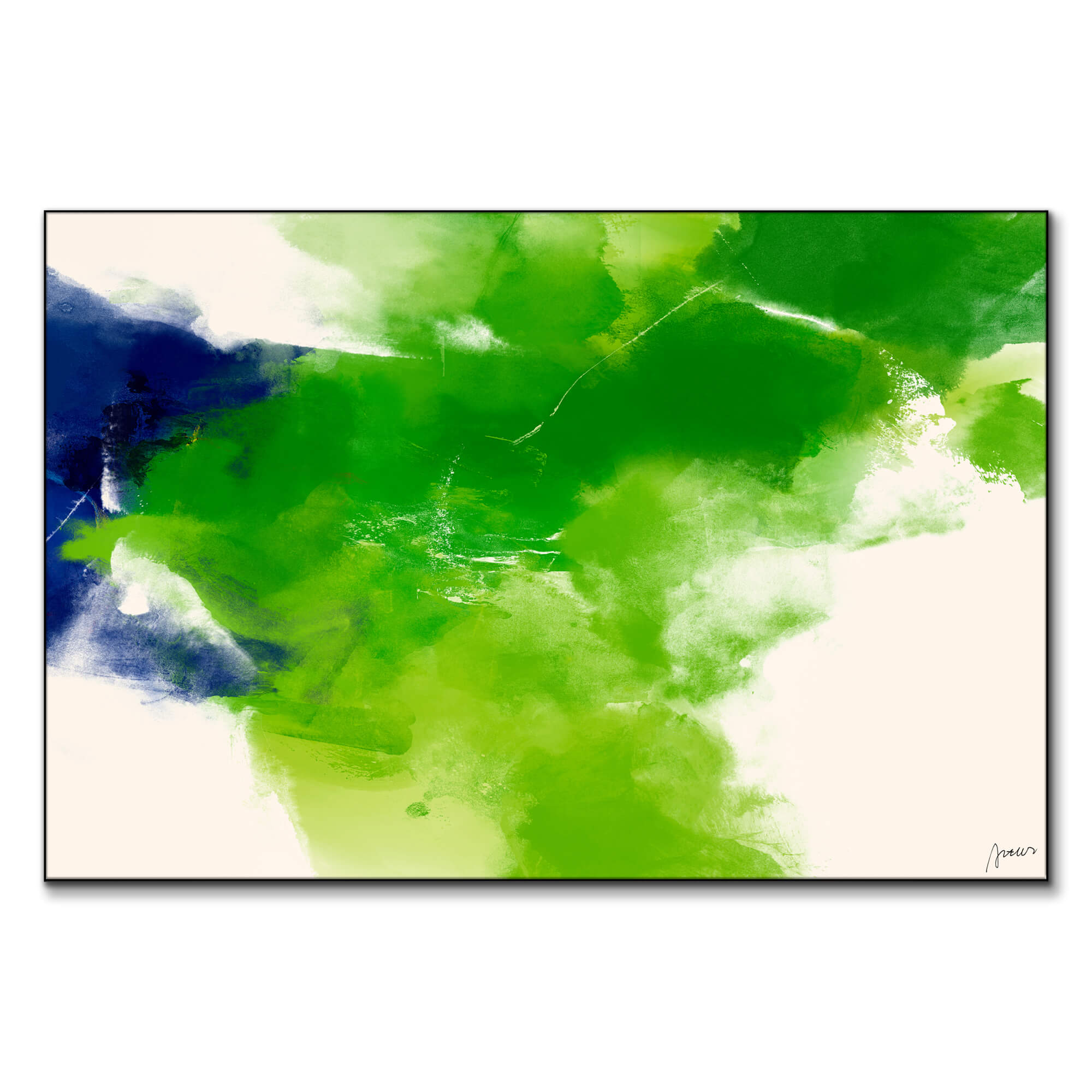 Abstract Green and Blue Wall Art - BIG Wall Décor