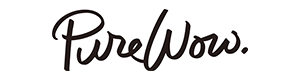 Handwritten cursive font reading "PureWow." which is the logo of the publication, PureWow.