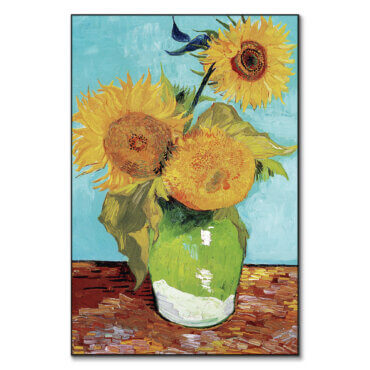 Three Sunflowers In A Vase