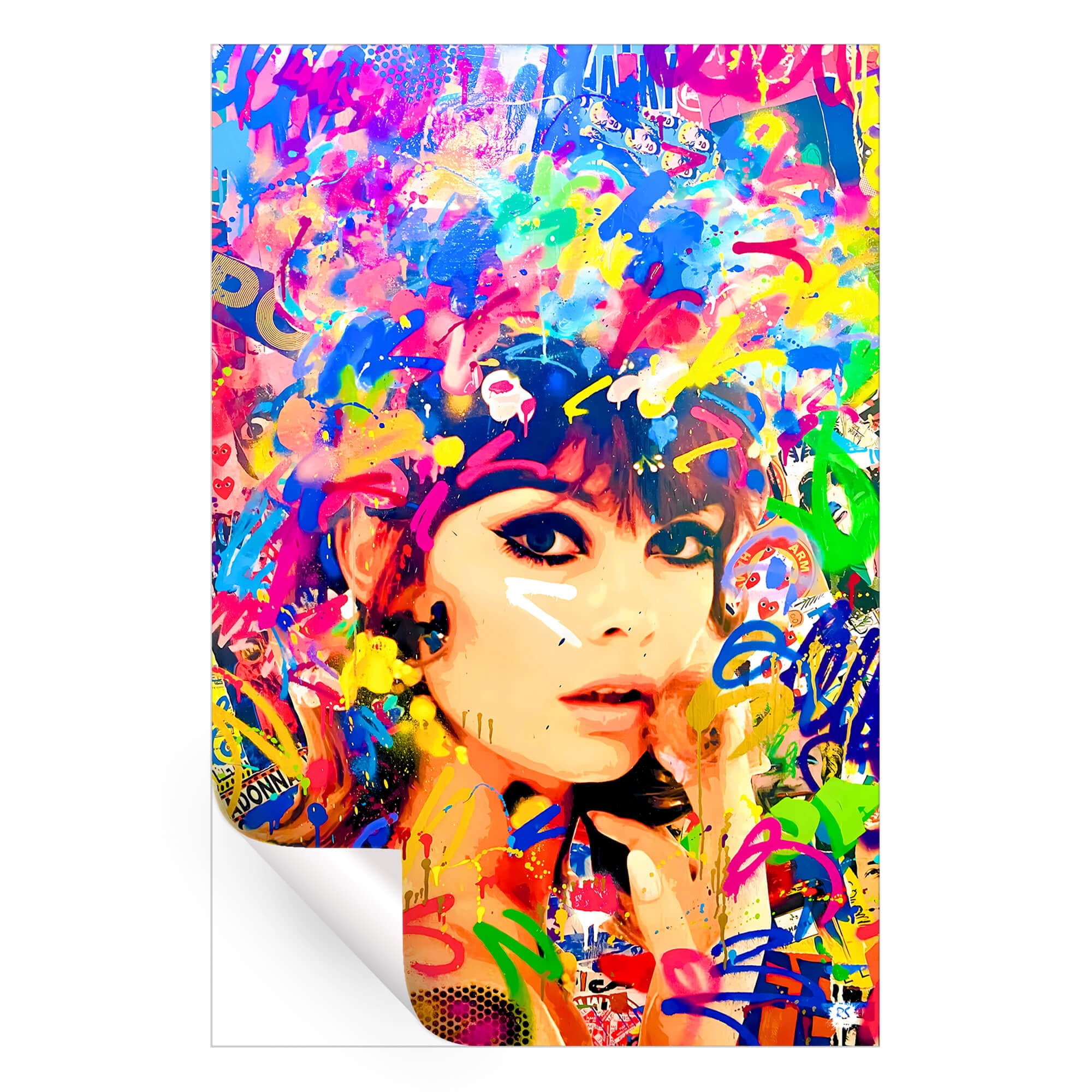 Audrey Hepburn Graffiti Pop Art | BIG Wall Décor