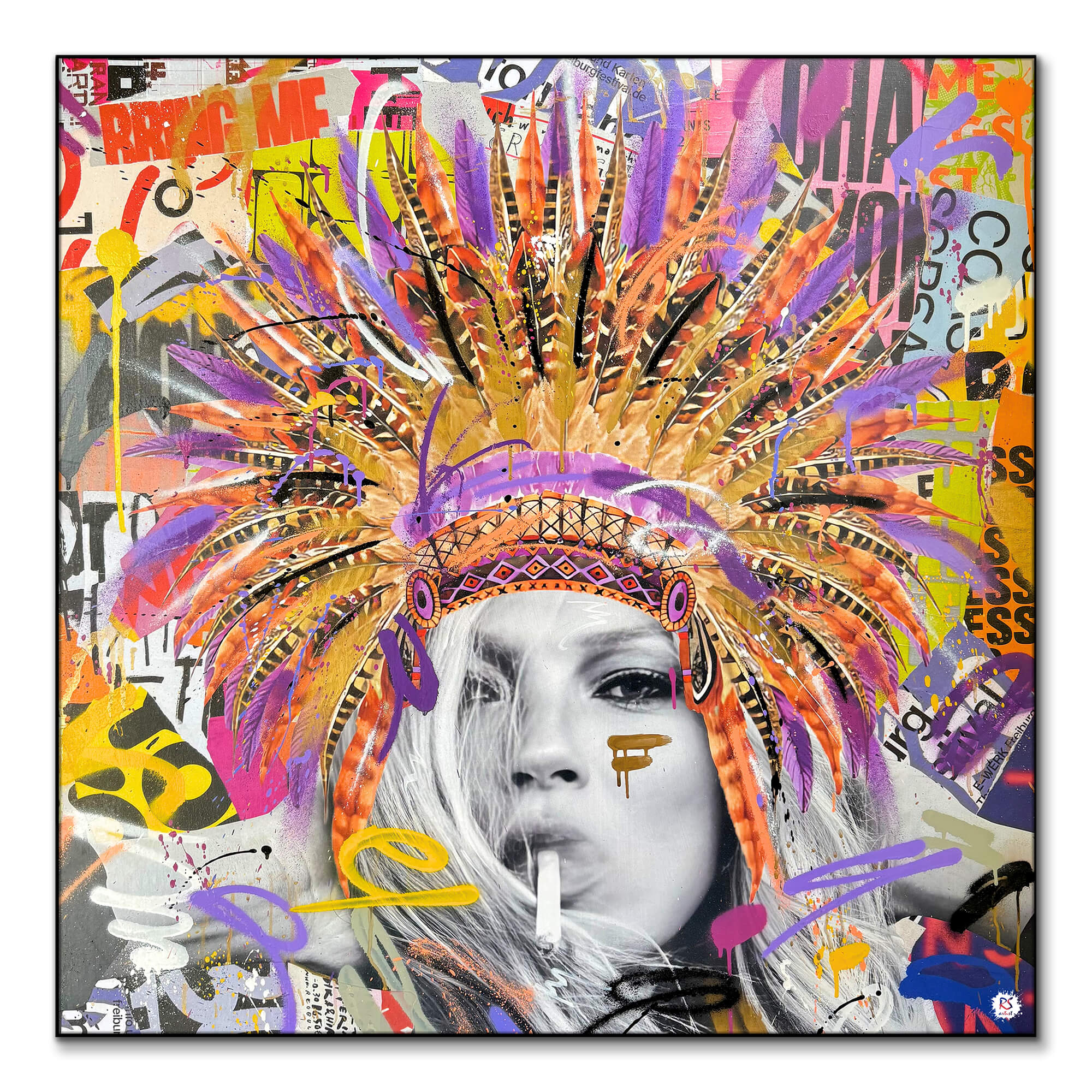 絵画額縁 Wrong Works American Idol? Kate Moss Kate Moss, Su-me, Artist Proof (AP.) Print, Signed Fairchild