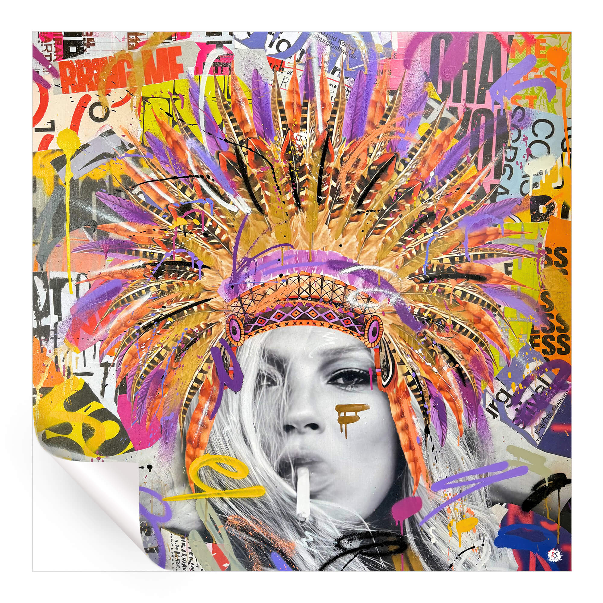 Kate Moss Graffiti Pop Art | BIG Wall Décor