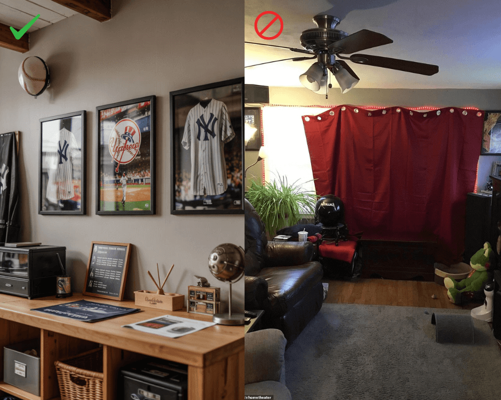Dos \u0026 Don'ts of Men's Decor for Man Cave, image size:1000x800