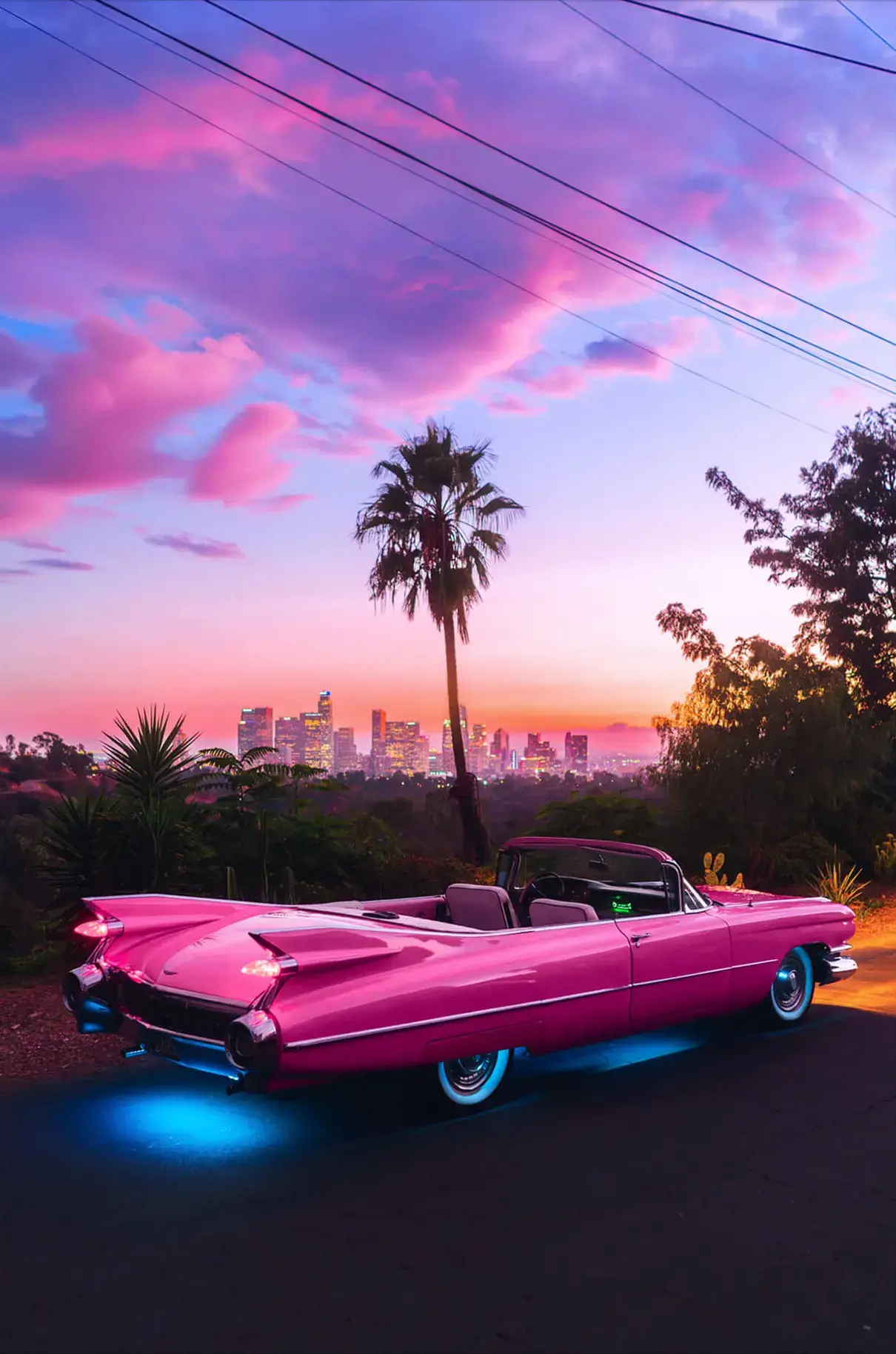 Retro Pink Cadillac Series 62 Photography | BIG Wall Décor
