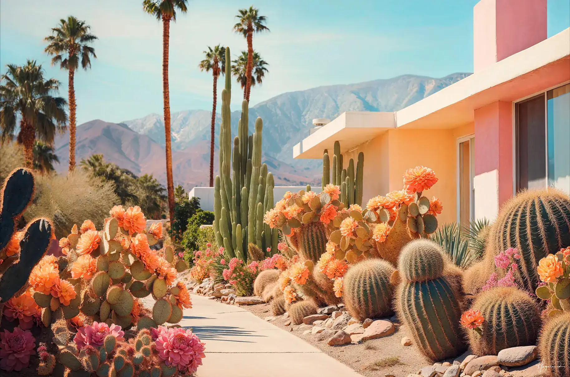 Palm Springs Cactus Wall Art | BIG Wall Décor