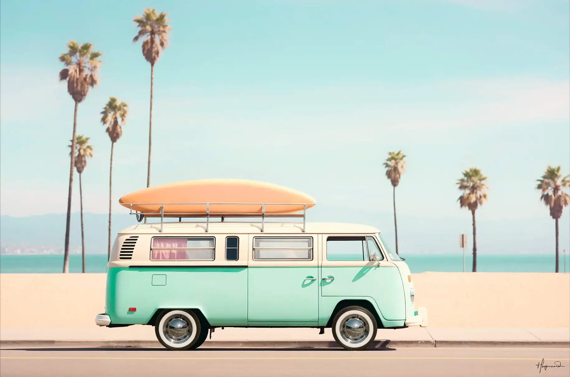 VW Bus Wall Art | California Surf Culture