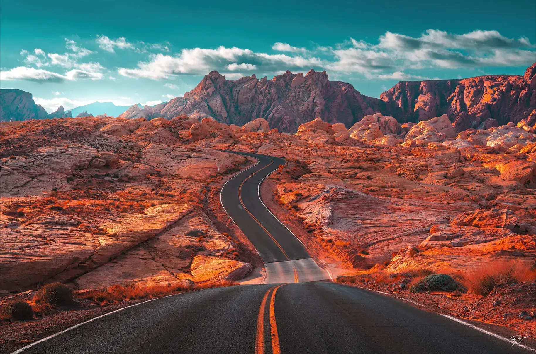 Valley of Fire Mojave Desert Road Photography| BIG Wall Décor