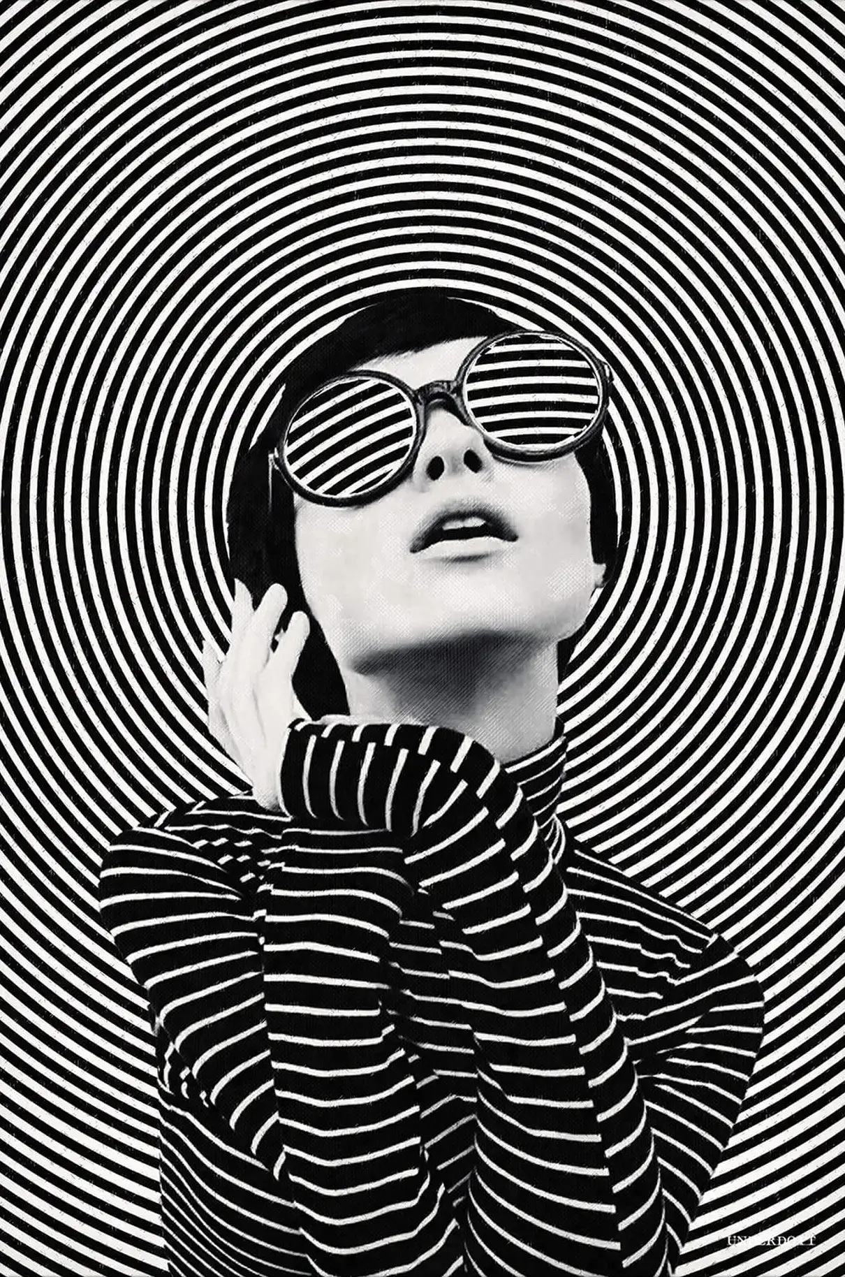 Black White Swirl Pattern Fashion Art | BIG Wall Décor