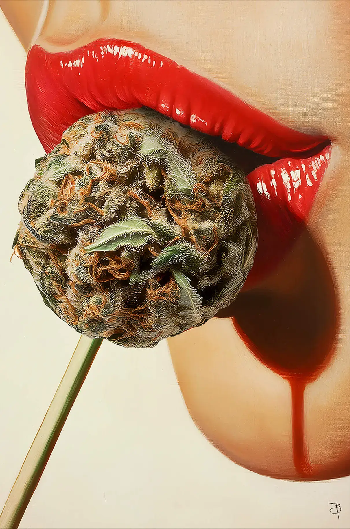 Retro Cannabis Lollipop Collage | BIG Wall Décor, image size:1210x1828