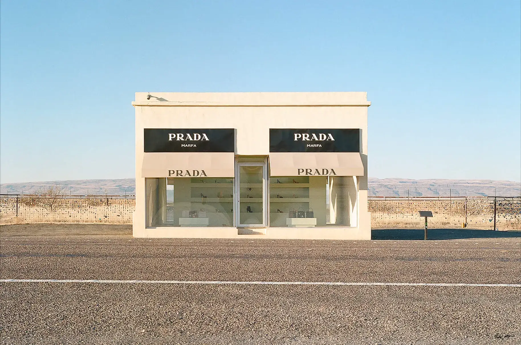 Prada Marfa Wall Art – Luxury Store in the Texas Desert