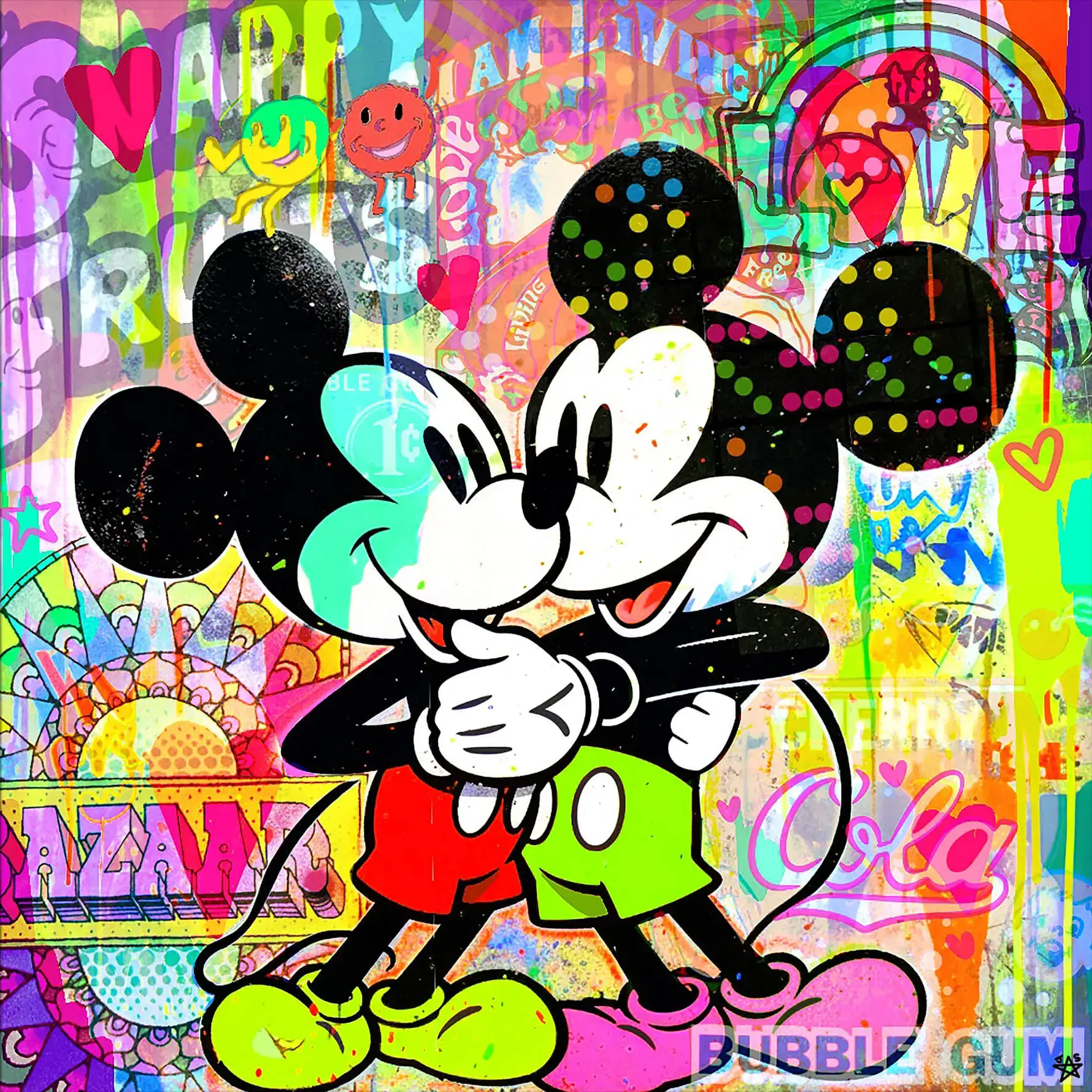 Mickey-Mouse-Vibrant-Pop-Art-Print | BIG Wall Décor