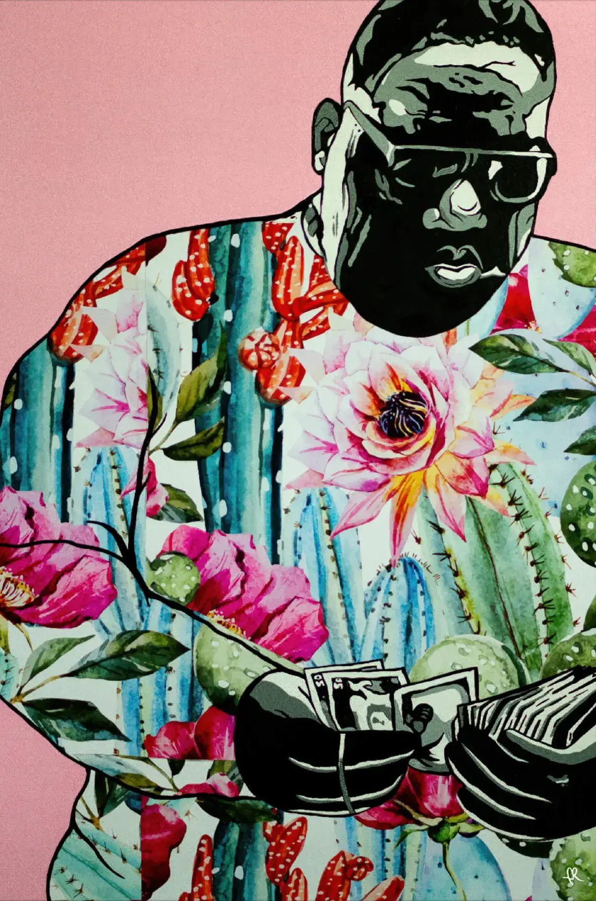 Notorious BIG Floral Art Print | BIG Wall Décor