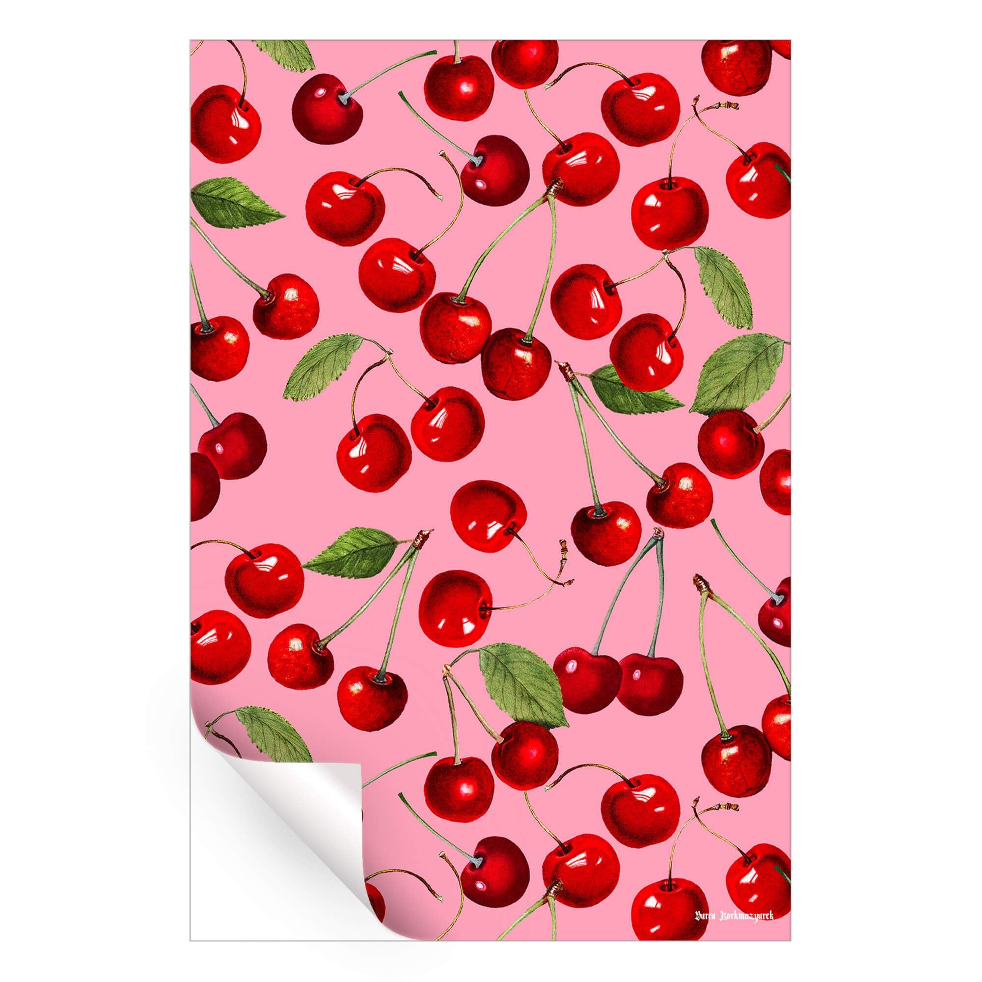 Bold Red Cherry Pop Art Print | BIG Wall Décor
