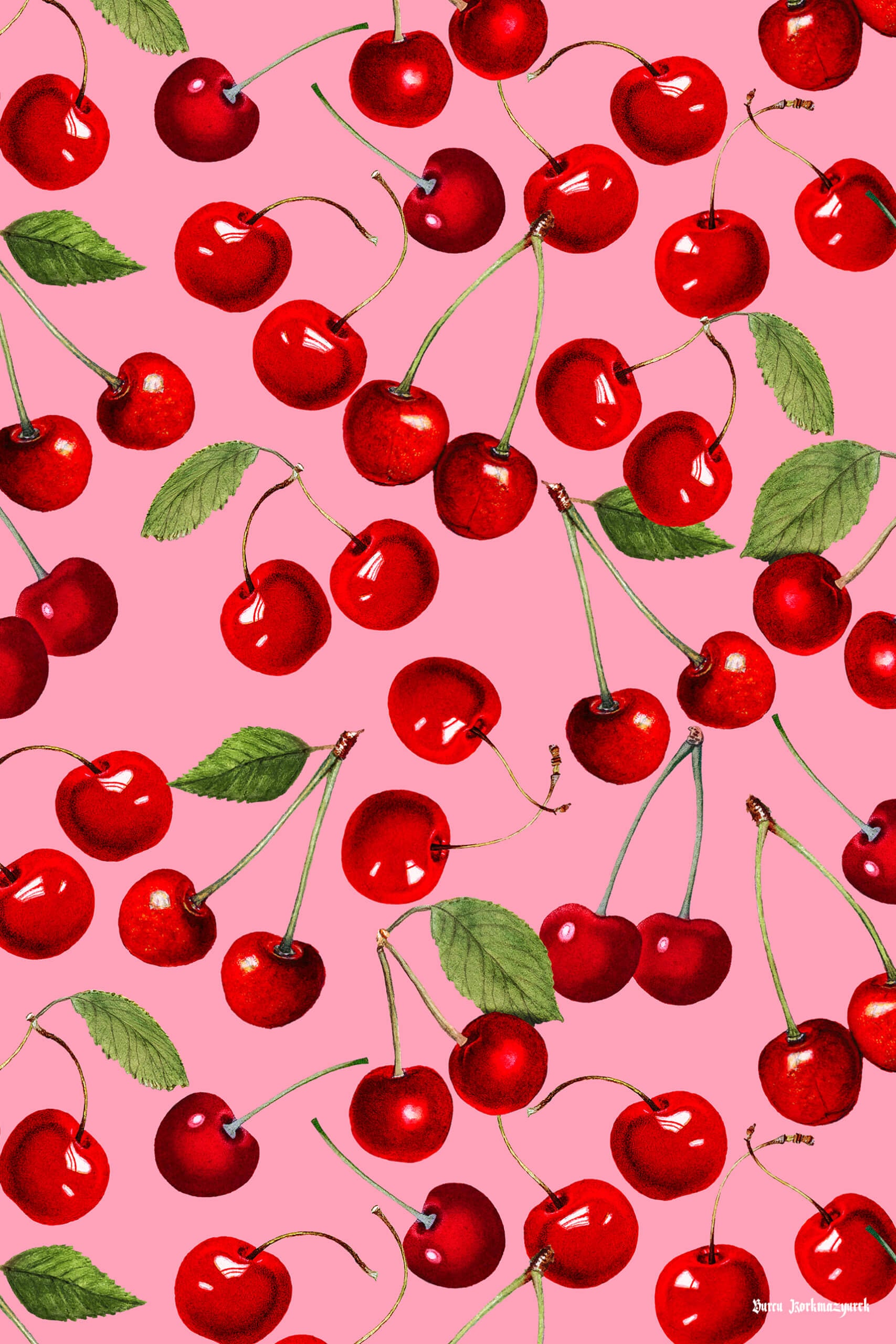 Bold Red Cherry Pop Art Print | BIG Wall Décor