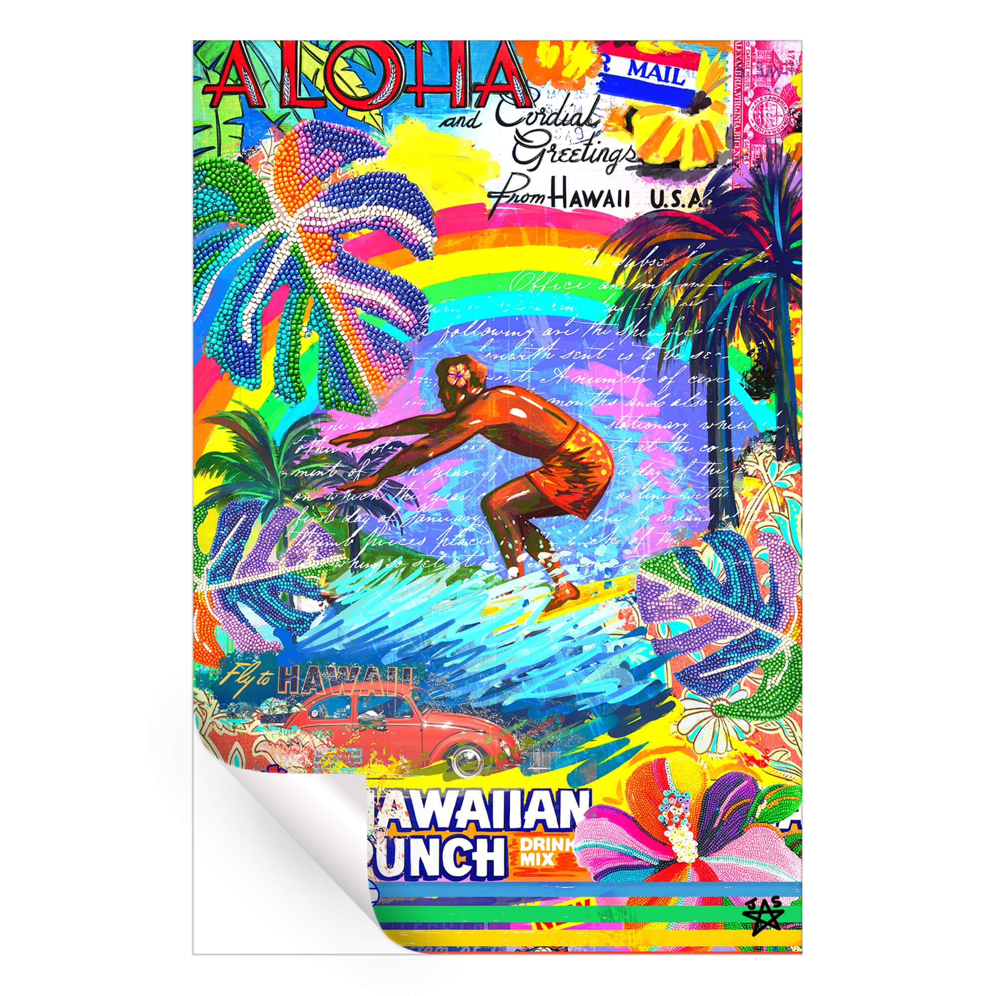 Vibrant Hawaii Pop Art | BIG Wall Décor