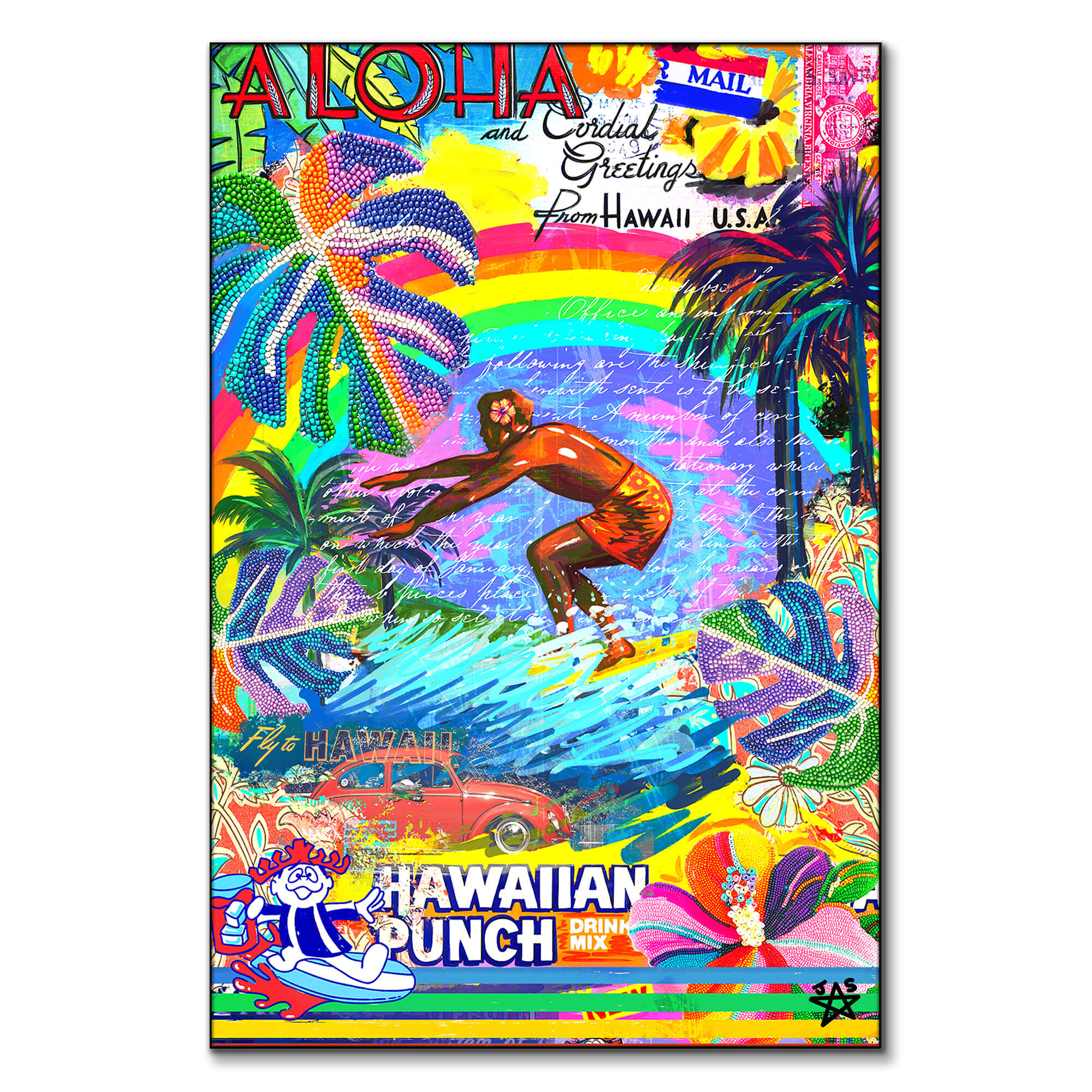 Vibrant Hawaii Pop Art | BIG Wall Décor