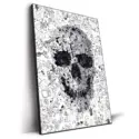Skull composed of various doodles and drawings forming a cohesive and detailed image.