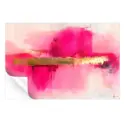 Bright pinks with a bold horizontal gold streak in the center.