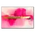 Vibrant pinks with a bold horizontal gold streak in the center.
