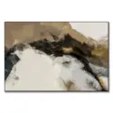Abstract modern artwork in brown and tan with fluid shapes, dark accents, and subtle textures for a grounded, elegant feel.