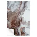Abstract artwork with earthy brown, copper, and white tones flowing in organic patterns.