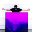 Big Abstract Purple Wall Art Huge Decor Prints