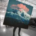 Large Abstract Mountains Wall Art Huge Decor Prints