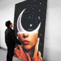 Big Surreal Moon Space Wall Art Huge Decor Prints