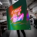Massive Trippy Neon Sign Wall Art Huge Decor Prints