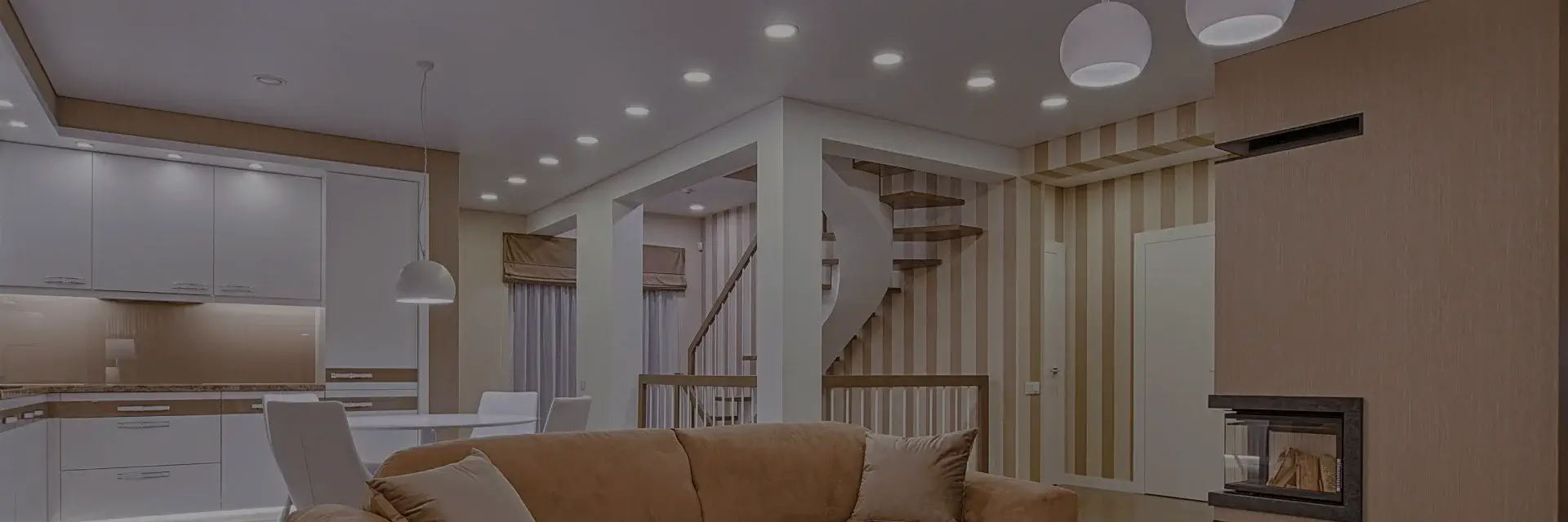 Interior Lighting Image showing multiple levels of lighting.