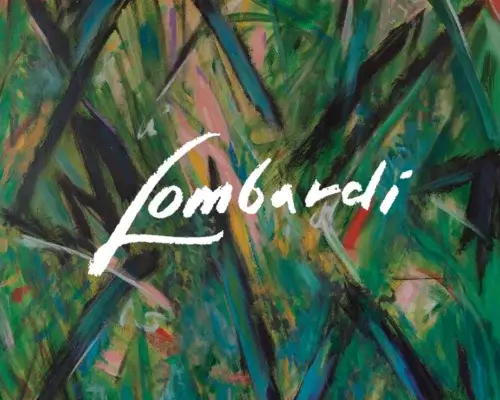 Bob Lombardi Signature on Green Jungle Abstract Art