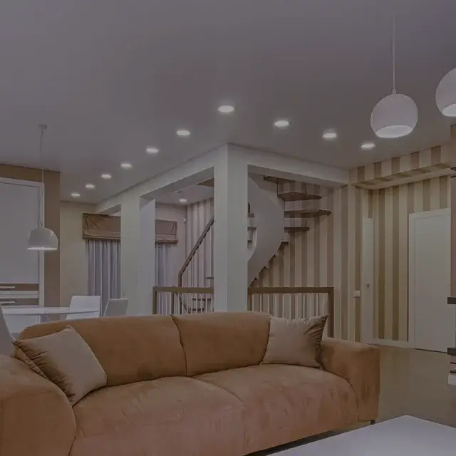 Interior Lighting Image showing multiple levels of lighting.