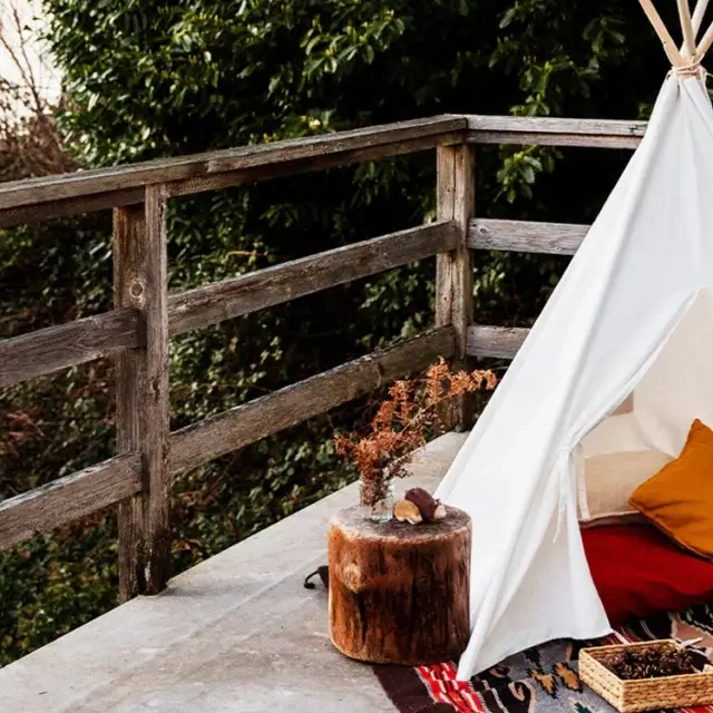 Summer Boho Designed Picnic in a Tent