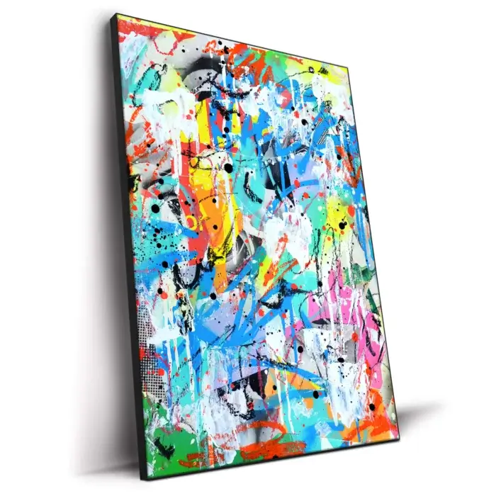 Colorful abstract textured wall art, modern playful wall art by  Glimpsecraft | Wescover Paintings