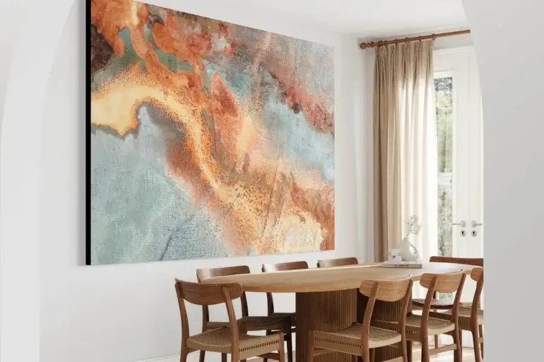 Natural Abstract Wall Art Geo Formation for Your Dining Room