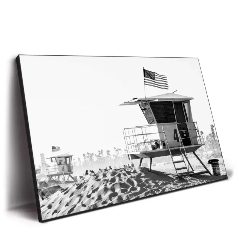 Lifeguard Towers Black and White Wall Decor by Philippe HUGONNARD