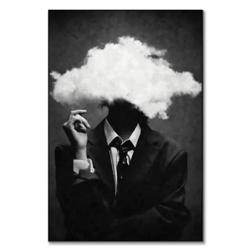 Comes and Goes Black and White Wall Art by Underdott